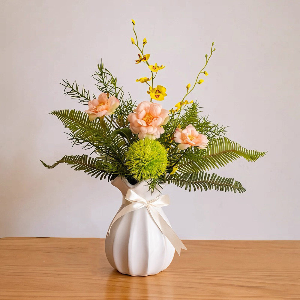 Whimsical Wildflower & Foliage Artificial Flower Arrangement realistic artificial flower arrangement