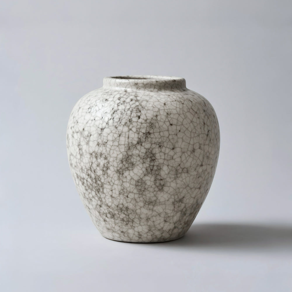 Vintage Crackle Textured Ceramic Vase decorative vase for artificial flowers