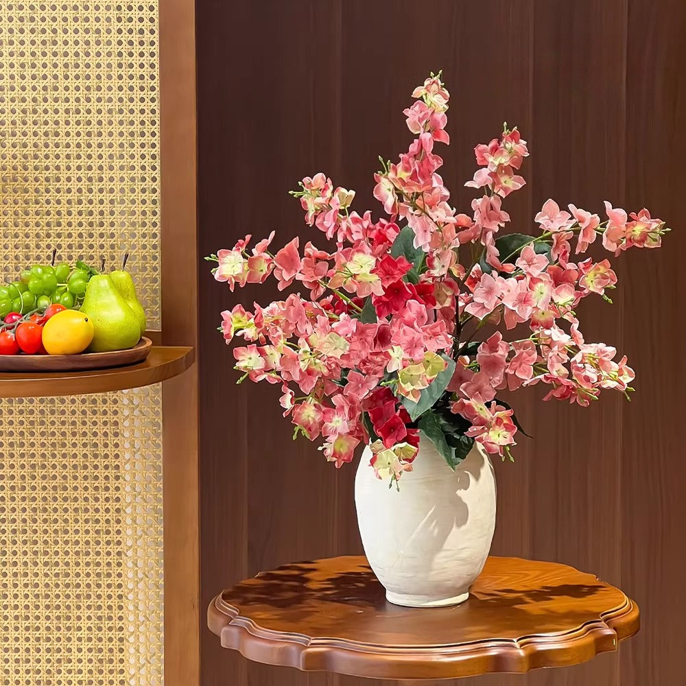Blush Hydrangea Opulence Artificial Flower Arrangement realistic artificial flower arrangement