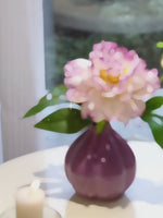 Ethereal Lavender Peony Onion Vase Artificial Flower Arrangement realistic artificial flower arrangement – product view 4