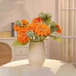 Vintage Fluffy Sunflower Artificial Flower Arrangement realistic artificial flower arrangement