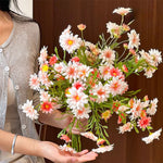 Vintage Meadow Daisy Cluster Artificial Flower Arrangement realistic artificial flower arrangement – product view 2