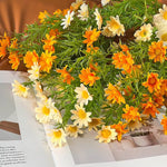 Minimalist Sunset Daisy Tabletop Artificial Flower Arrangement realistic artificial flower arrangement – product view 7