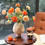 Ethereal Apricot Ranunculus Entryway Artificial Flower Arrangement realistic artificial flower arrangement – product view 2