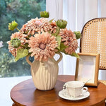 Vintage Fluffy Sunflower Artificial Flower Arrangement realistic artificial flower arrangement – product view 8