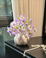 Soft Lavender Oxalis Artificial Flower Arrangement with Vase realistic artificial flower arrangement