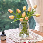 Ethereal Blush Tulip Artificial Flower Arrangement realistic artificial flower arrangement – product view 7