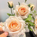 Ethereal Rose Petal Ensemble Artificial Flower Arrangement realistic artificial flower arrangement – product view 2
