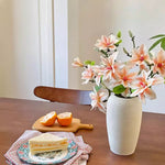 Luxe Ombré Magnolia Tabletop Artificial Flower Arrangement realistic artificial flower arrangement – product view 4