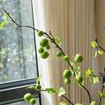 Luxury Oriental Zen Green Berry Artificial Flower Arrangement realistic artificial flower arrangement – product view 6