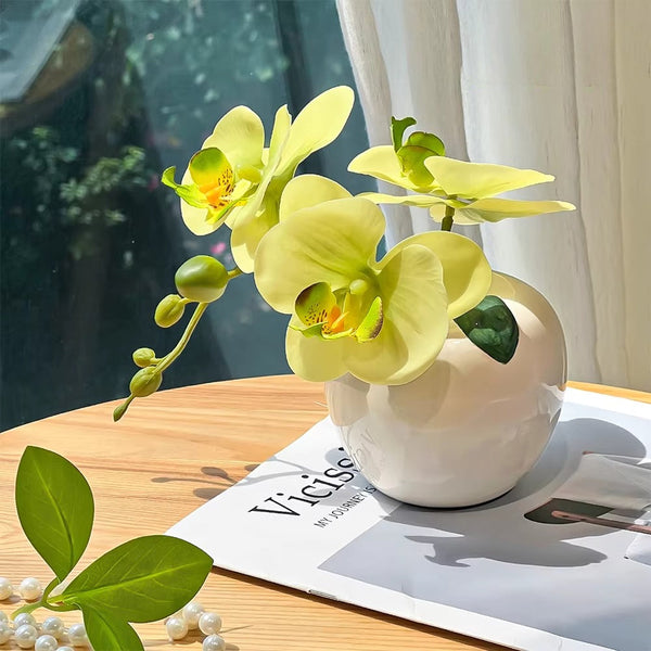 Sunlit Phalaenopsis Artificial Flower Arrangement realistic artificial flower arrangement