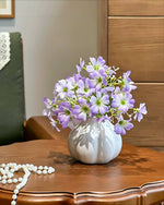 Soft Lavender Oxalis Artificial Flower Arrangement with Vase realistic artificial flower arrangement – product view 4