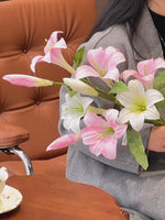 Ethereal Lily Bloom Artificial Flower Arrangement realistic artificial flower arrangement – product view 3