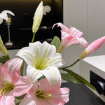 Ethereal Lily Bloom Artificial Flower Arrangement realistic artificial flower arrangement – product view 5