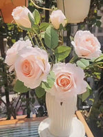 Ethereal Rose Petal Ensemble Artificial Flower Arrangement realistic artificial flower arrangement – product view 3