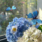 Dreamy Blue Butterfly Hydrangea Artificial Flower Arrangement realistic artificial flower arrangement – product view 7
