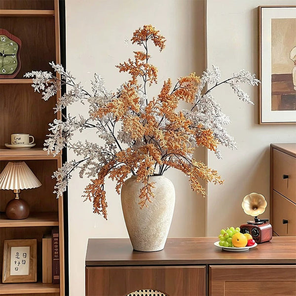 Luxury Wabi-Sabi Terracotta Artificial Flower Arrangement realistic artificial flower arrangement