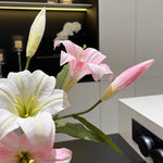 Ethereal Lily Bloom Artificial Flower Arrangement realistic artificial flower arrangement – product view 6