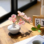 Soft Blush Phalaenopsis Artificial Flower Arrangement realistic artificial flower arrangement – product view 2
