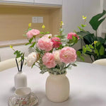 Vintage Ranunculus Ensemble Artificial Flower Arrangement realistic artificial flower arrangement – product view 2