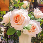 Ethereal Rose Petal Ensemble Artificial Flower Arrangement realistic artificial flower arrangement – product view 6