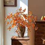 Warm Terracotta Fortune Cluster Artificial Flower Arrangement realistic artificial flower arrangement