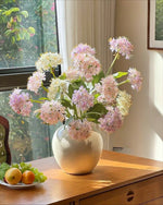 Pastel Whisper Hydrangea Faux Floral Bouquet realistic artificial flower arrangement – product view 6