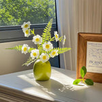 Sunlit Daisy Fern Artificial Flower Arrangement realistic artificial flower arrangement – product view 4