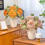 Vintage Fluffy Sunflower Artificial Flower Arrangement realistic artificial flower arrangement – product view 5
