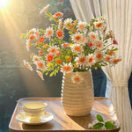 Vintage Meadow Daisy Cluster Artificial Flower Arrangement realistic artificial flower arrangement – product view 4