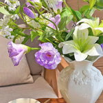 Serene Lavender Blossom Tabletop Artificial Flower Arrangement realistic artificial flower arrangement – product view 4