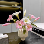 Ethereal Lily Bloom Artificial Flower Arrangement realistic artificial flower arrangement – product view 4