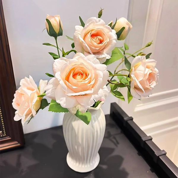 Ethereal Rose Petal Ensemble Artificial Flower Arrangement realistic artificial flower arrangement