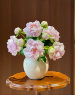 Blush Peony Bloom Artificial Flower Arrangement realistic artificial flower arrangement – product view 5