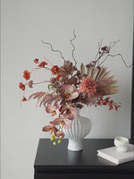 Vintage Terracotta Dried-Floral Artificial Flower Arrangement realistic artificial flower arrangement – product view 3