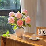 Soft Snow Bloom Artificial Flower Arrangement realistic artificial flower arrangement – product view 2