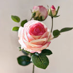 Ethereal Blush Rose Tablescape Artificial Flower Arrangement realistic artificial flower arrangement – product view 4