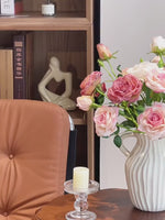 Blush Rose Symphony Artificial Flower Arrangement realistic artificial flower arrangement – product view 3
