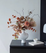Vintage Terracotta Dried-Floral Artificial Flower Arrangement realistic artificial flower arrangement – product view 7