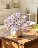 Soft Lavender Oxalis Artificial Flower Arrangement with Vase realistic artificial flower arrangement – product view 2