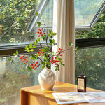 Elegant Zen Crabapple Berry Artificial Flower Arrangement realistic artificial flower arrangement – product view 5