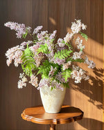 Dusty Lavender Lilac & Fern Artificial Flower Arrangement realistic artificial flower arrangement – product view 5
