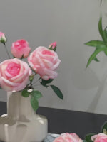 Ethereal Blush Rose Tablescape Artificial Flower Arrangement realistic artificial flower arrangement – product view 3