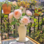 Ethereal Rose Petal Ensemble Artificial Flower Arrangement realistic artificial flower arrangement – product view 4