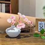 Soft Blush Phalaenopsis Artificial Flower Arrangement realistic artificial flower arrangement – product view 5