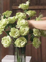 Elegant Green Lisianthus Artificial Flower Arrangement realistic artificial flower arrangement – product view 2