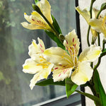 Luxe White Lily of the Incas Ensemble Artificial Flower Arrangement realistic artificial flower arrangement – product view 4