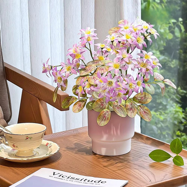 Pastel Jasmine Cluster Artificial Flower Arrangement realistic artificial flower arrangement