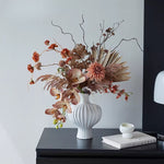 Vintage Terracotta Dried-Floral Artificial Flower Arrangement realistic artificial flower arrangement