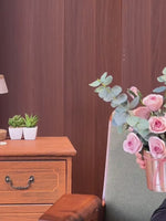 Dusty Rose & Eucalyptus Hug Bucket Artificial Flower Arrangement realistic artificial flower arrangement – product view 3